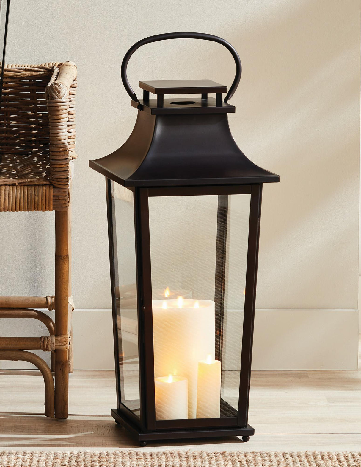 Napa Washed Bronze MAURICE OUTDOOR LANTERN LARGE