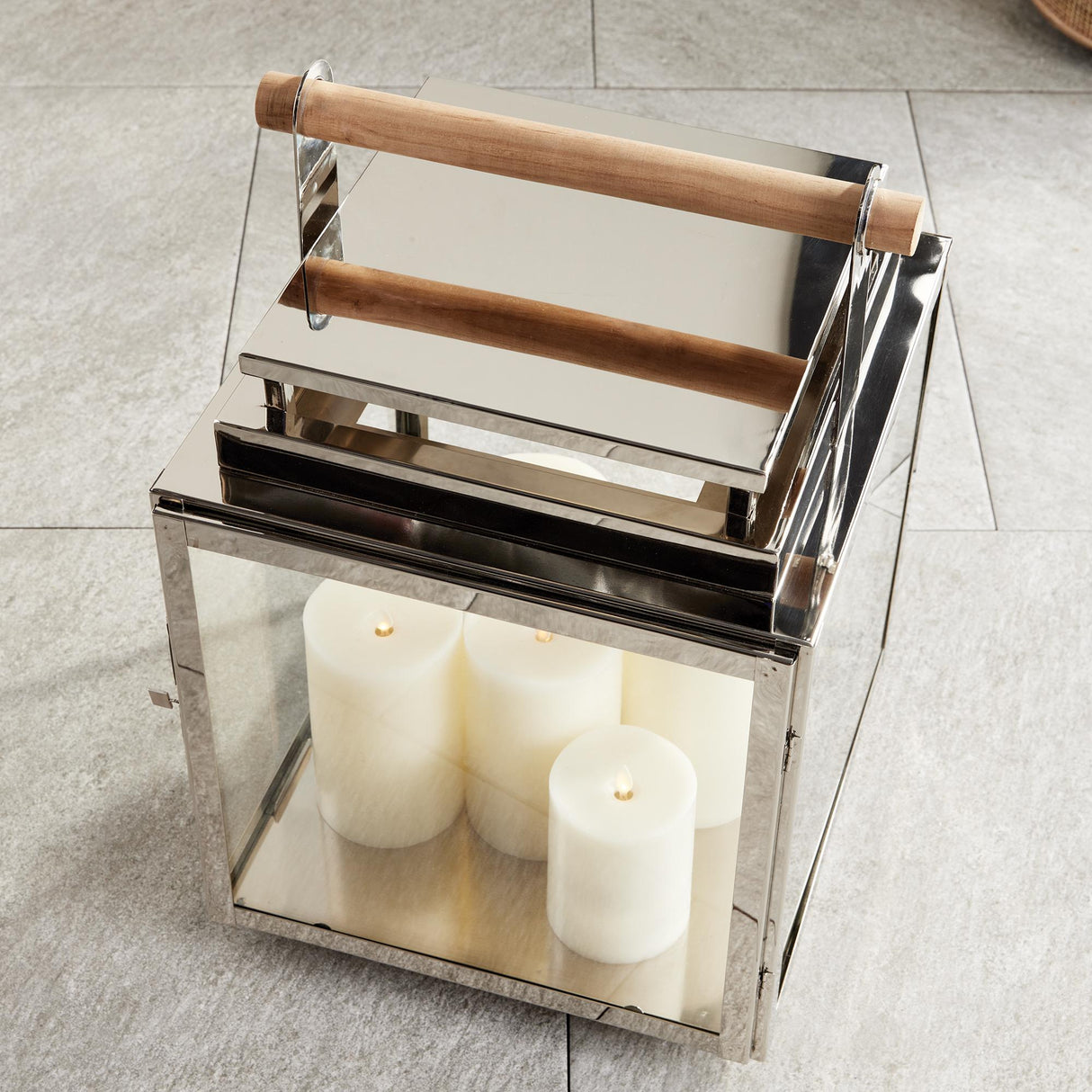 Napa Nickel ADWIN OUTDOOR LANTERN LARGE