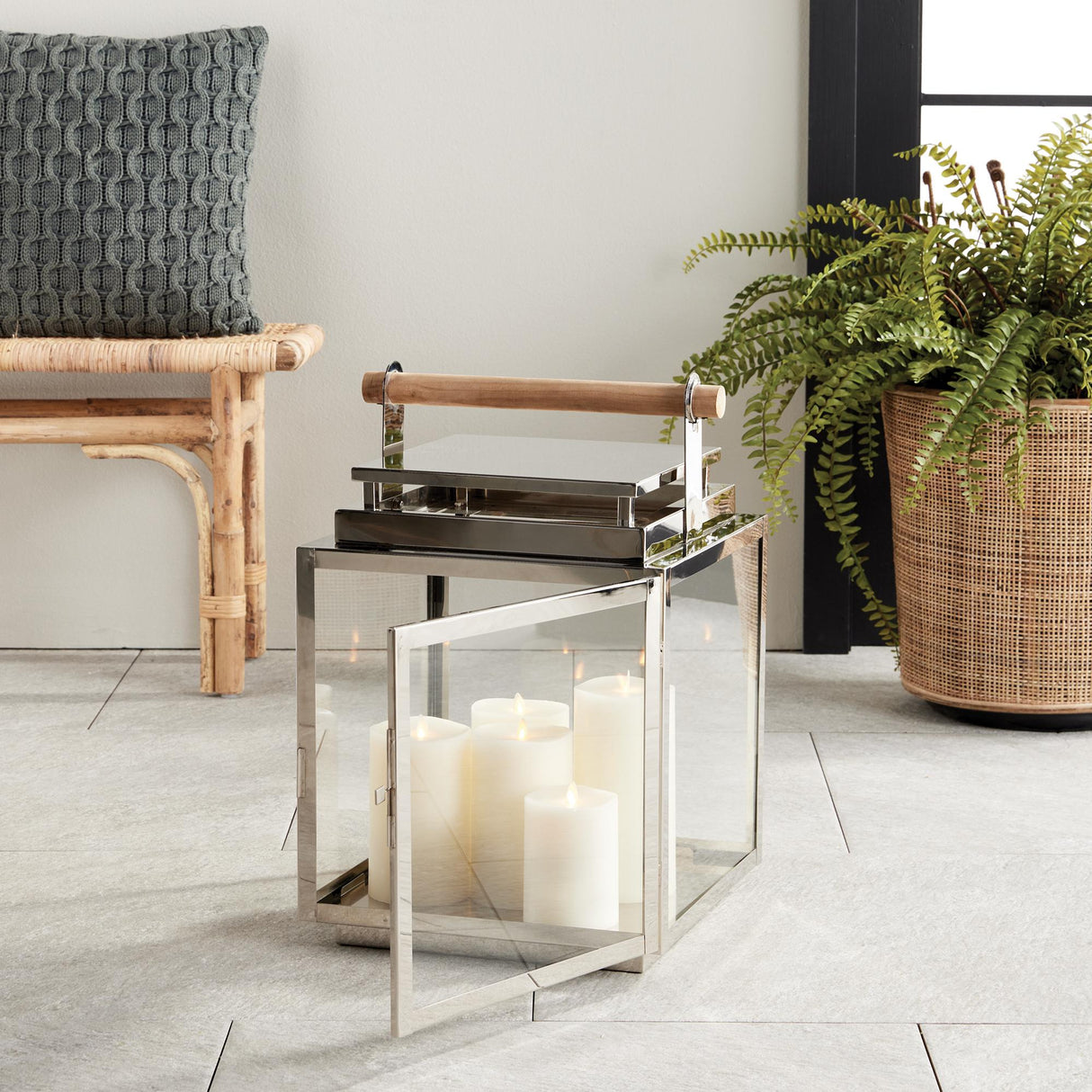 Napa Nickel ADWIN OUTDOOR LANTERN LARGE