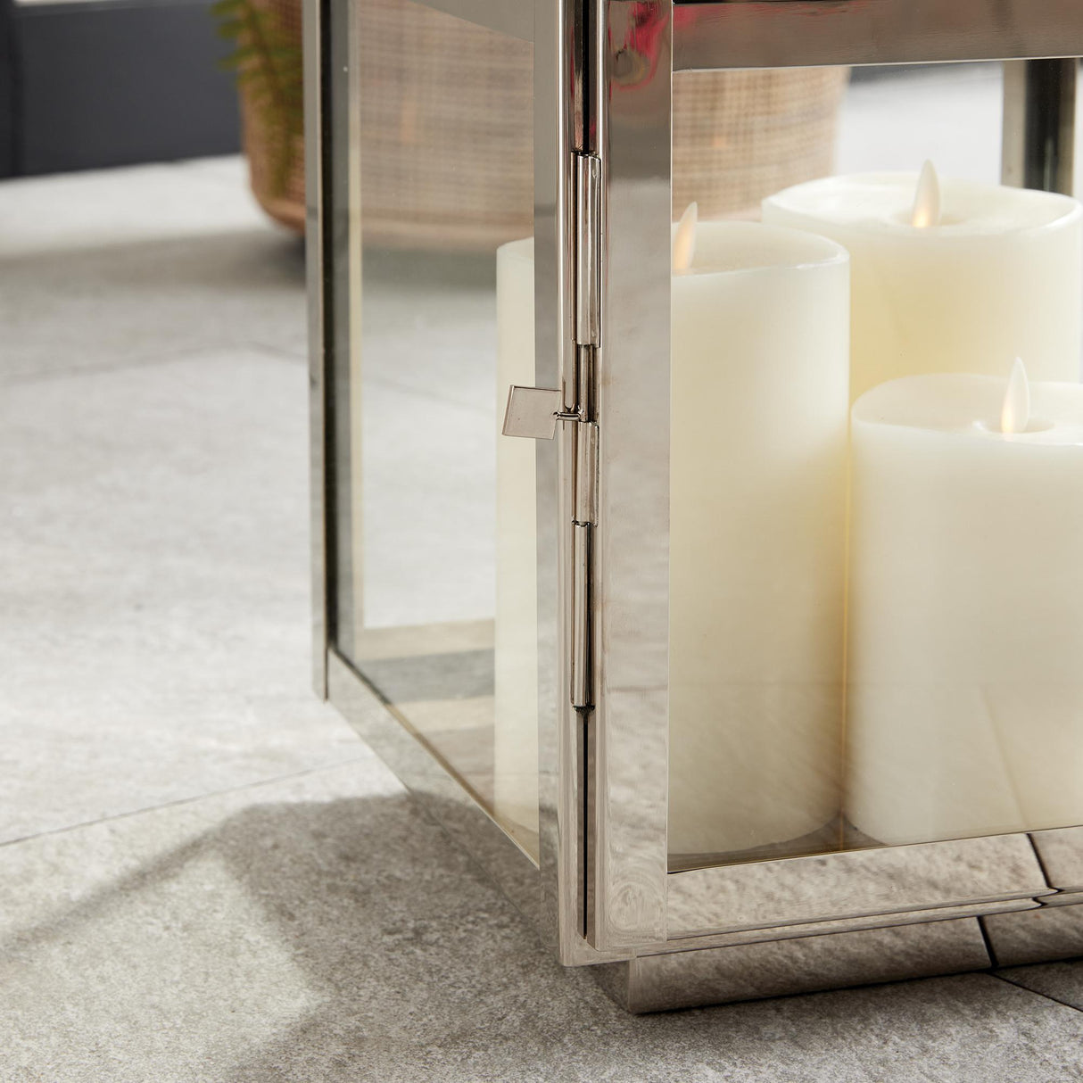 Napa Nickel ADWIN OUTDOOR LANTERN MEDIUM