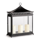 Napa Washed Black KITO OUTDOOR RECTANGULAR LANTERN