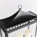 Napa Washed Black KITO OUTDOOR RECTANGULAR LANTERN