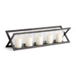Napa Aged Zinc/Clear BAXTON 5-PILLAR CANDLEHOLDER