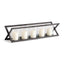 Napa Aged Zinc/Clear BAXTON 5-PILLAR CANDLEHOLDER