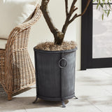 Napa Aged Zinc OBERON PLANTER MEDIUM