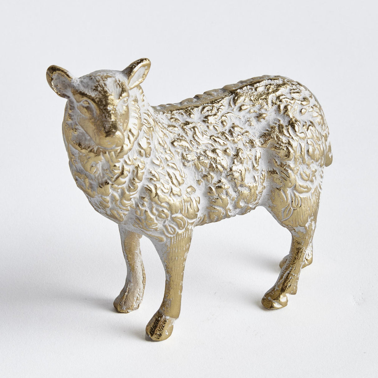 Napa White Ash Gold TUFTON SHEEP SCULPTURE