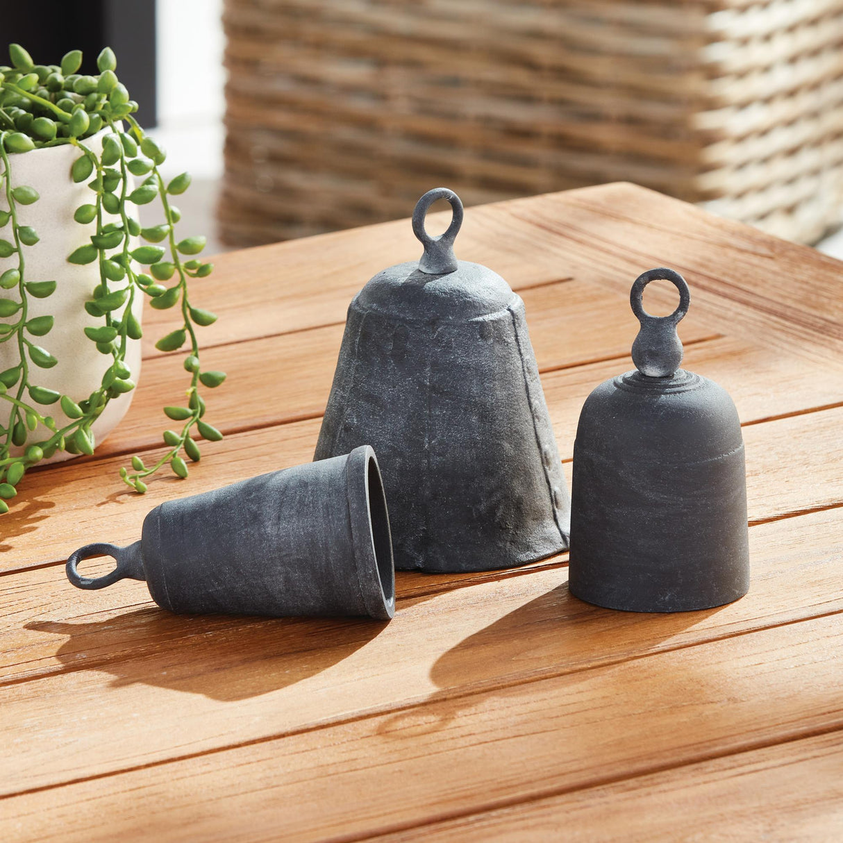 Napa Aged Zinc LA TAVERNA BELLS, SET OF 3