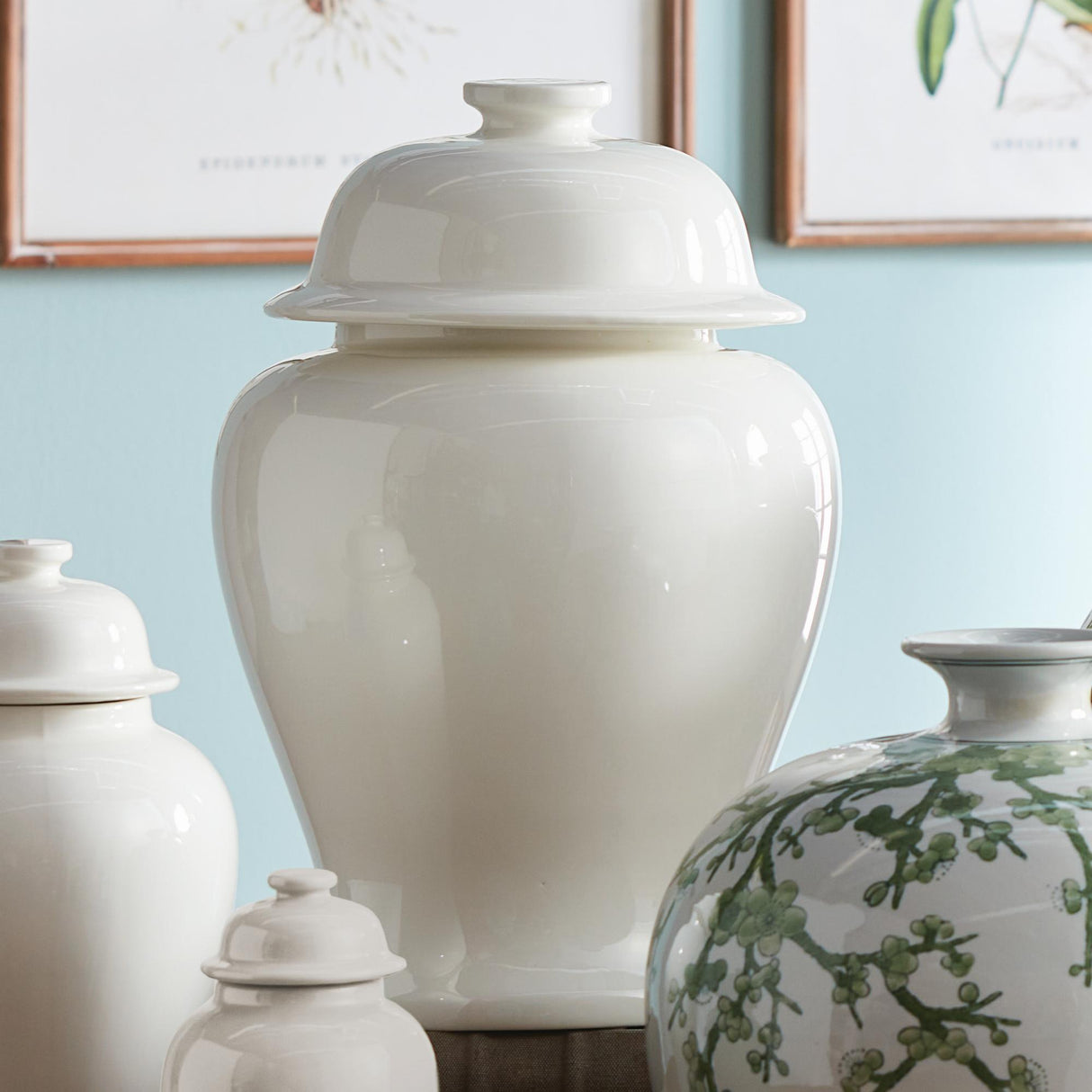 Napa White KOA WIDE LIDDED GINGER JAR LARGE