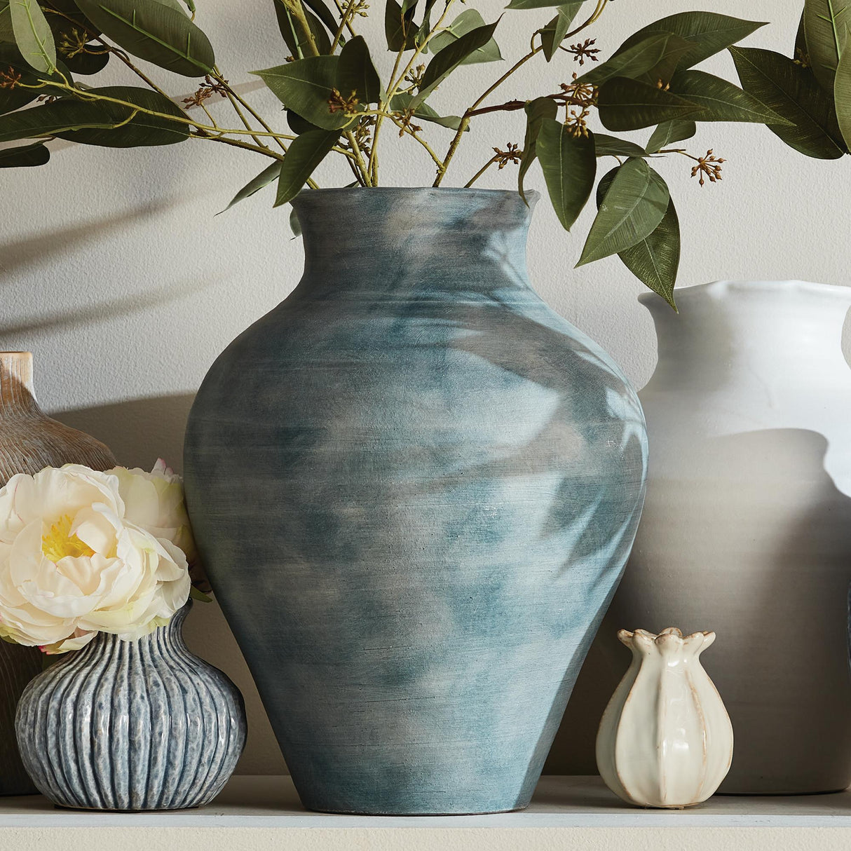 Napa Washed Blue MIRELA VASE LARGE