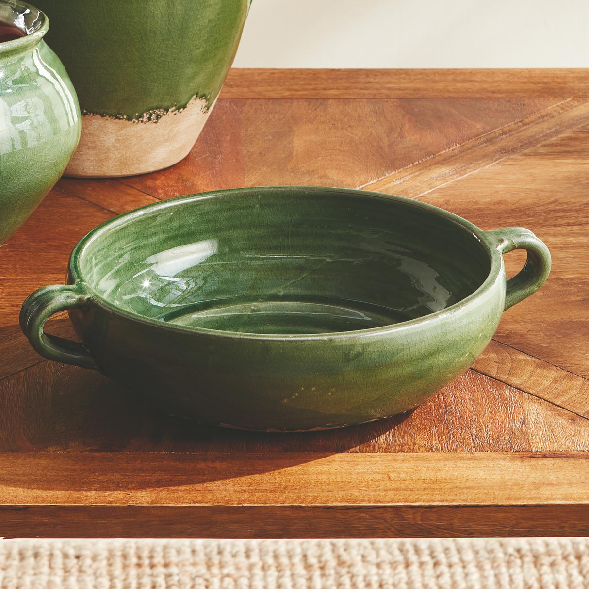 Napa Green/Natural MAISHA DECORATIVE BOWL