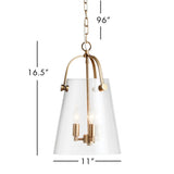 Napa Clear/Gold Capra Pendant Small