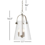 Napa Clear/Silver Capra Pendant Small