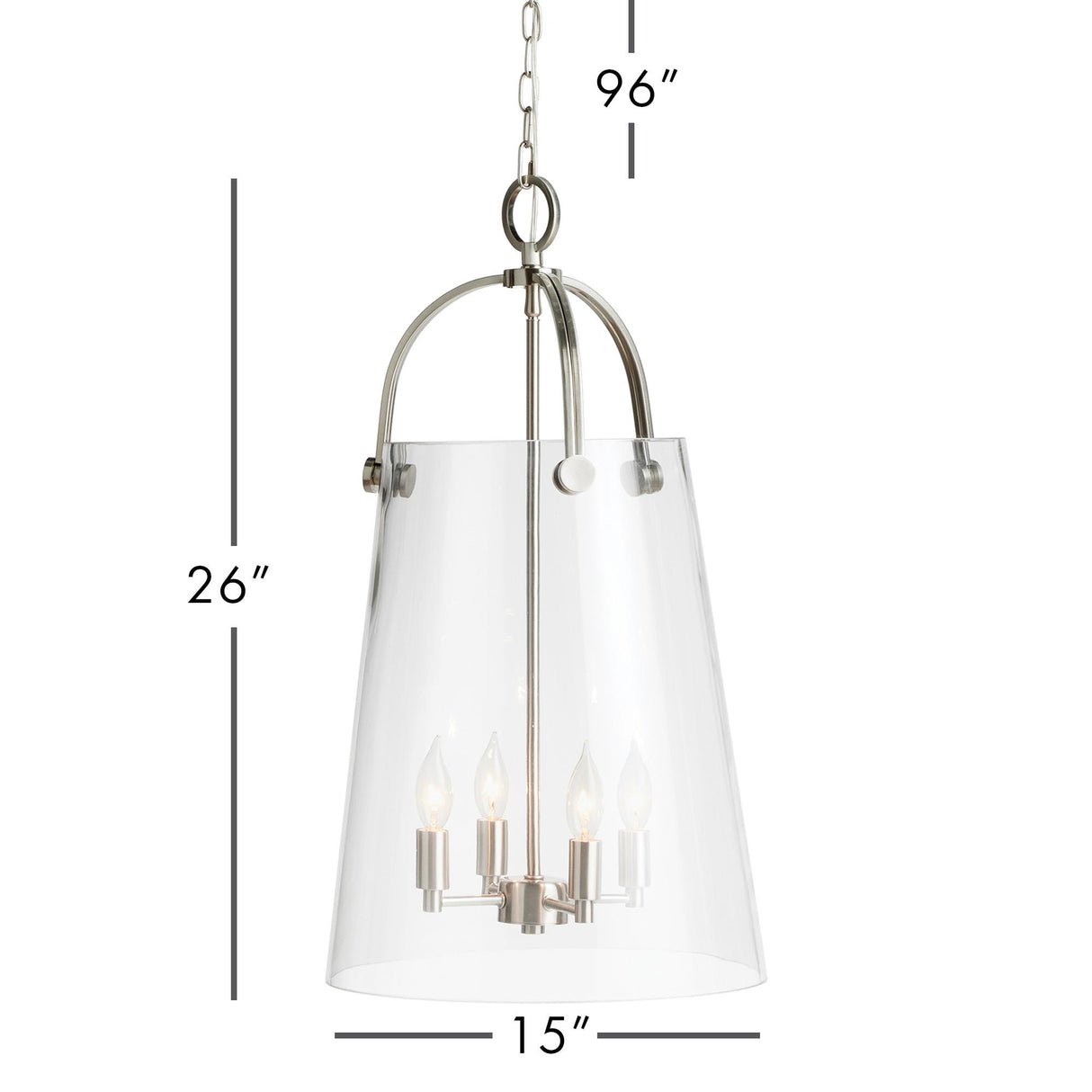 Napa Clear/Silver Capra Pendant