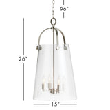 Napa Clear/Silver Capra Pendant