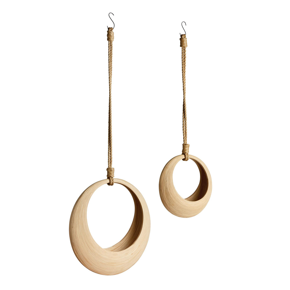 Napa Natural JAYLA BAMBOO HANGING BASKETS, SET OF 2