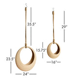 Napa Natural Jayla Bamboo Hanging Baskets, Set Of 2