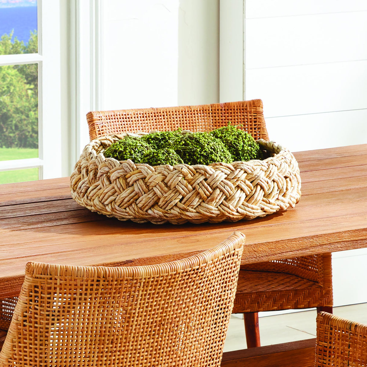 Napa Natural ABACA FRENCH BRAIDED BASKETS, SET OF 2