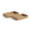 Napa Natural ABACA FRENCH BRAIDED SQUARE TRAYS, SET OF 2