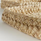 Napa Natural ABACA FRENCH BRAIDED SQUARE TRAYS, SET OF 2