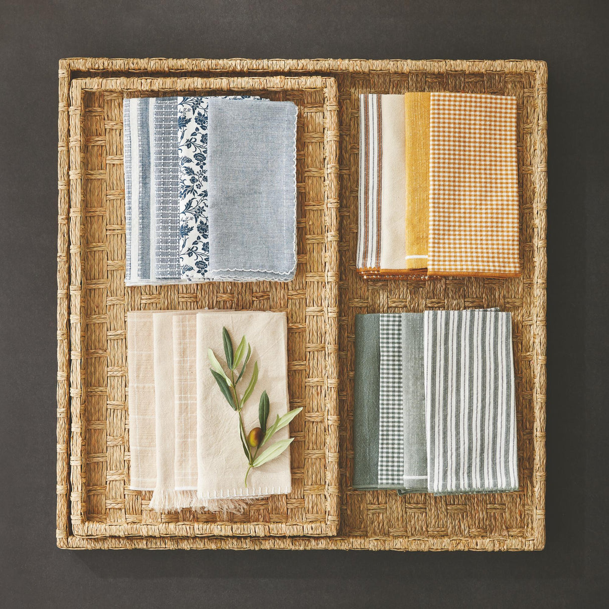 Napa Natural WYNN TRAYS LARGE, SET OF 2