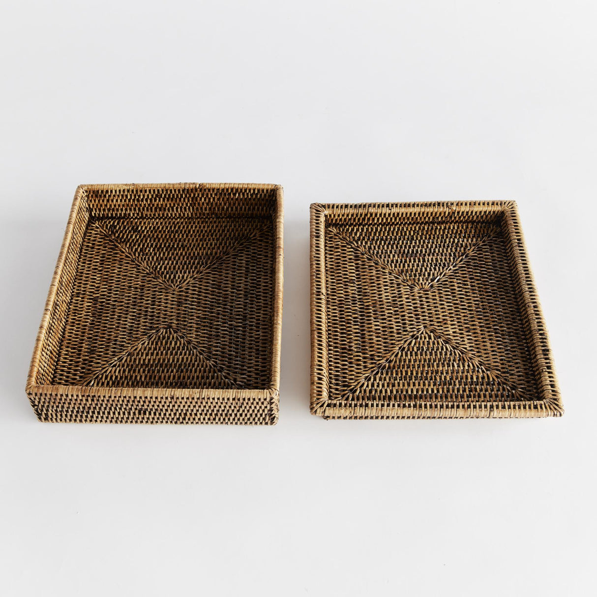 Napa Warm Brown BURMA RATTAN LIDDED LETTER BOX