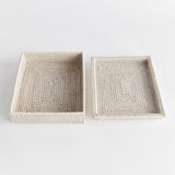 Napa Whitewash BURMA RATTAN LIDDED LETTER BOX