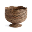 Napa Warm Brown BURMA RATTAN FOOTED CACHEPOT