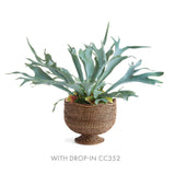 Napa Warm Brown BURMA RATTAN FOOTED CACHEPOT