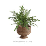 Napa Warm Brown BURMA RATTAN FOOTED CACHEPOT