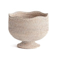 Napa Whitewash BURMA RATTAN FOOTED CACHEPOT
