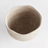 Napa Whitewash BURMA RATTAN FOOTED CACHEPOT