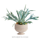 Napa Whitewash BURMA RATTAN FOOTED CACHEPOT