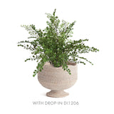 Napa Whitewash BURMA RATTAN FOOTED CACHEPOT