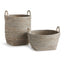 Napa Graywash BURMA RATTAN ORCHARD BASKETS, SET OF 2