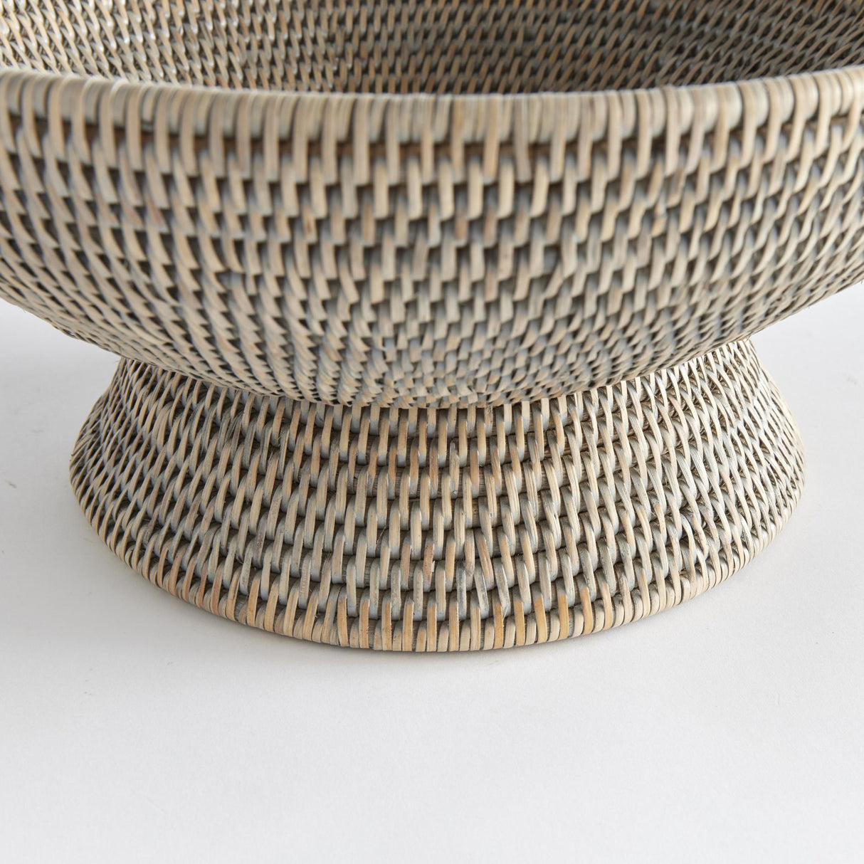 Napa Graywash BURMA RATTAN OFFERING BOWL