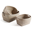 Napa Graywash BURMA RATTAN FAMILY BASKETS, SET OF 3
