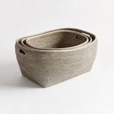 Napa Graywash BURMA RATTAN FAMILY BASKETS, SET OF 3