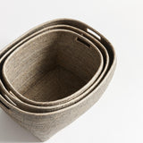 Napa Graywash BURMA RATTAN FAMILY BASKETS, SET OF 3