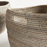 Napa Graywash BURMA RATTAN FAMILY BASKETS, SET OF 3