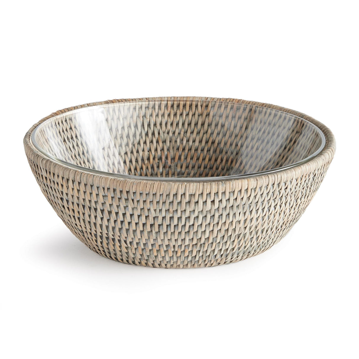 Napa Graywash BURMA RATTAN SERVING BOWL 10.75"