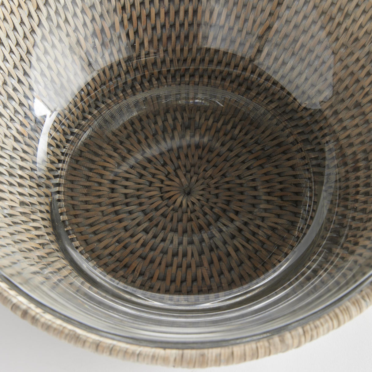 Napa Graywash BURMA RATTAN SERVING BOWL 10.75"