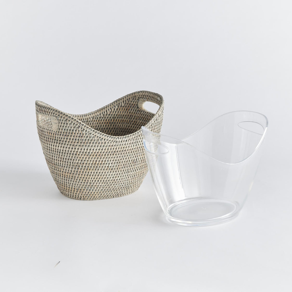 Napa Graywash BURMA RATTAN BEVERAGE TUB LARGE