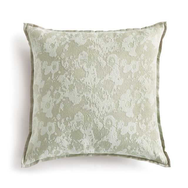 Napa Celadon/Ecru, Back: Celadon SOFIA SQUARE INDOOR-OUTDOOR PILLOW 24"
