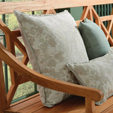 Napa Celadon/Ecru, Back: Celadon SOFIA SQUARE INDOOR-OUTDOOR PILLOW 24"