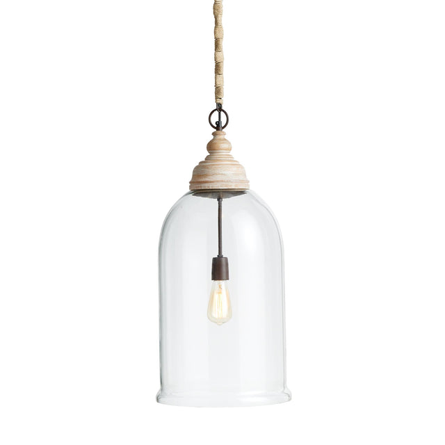 Napa Whitewash VINTNER'S CLOCHE PENDANT 29"
