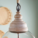 Napa Whitewash VINTNER'S CLOCHE PENDANT 29"