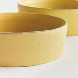 Napa Yellow STUDIO DECORATIVE LOW BOWLS, SET OF 2