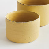 Napa Yellow STUDIO CACHEPOTS, SET OF 2