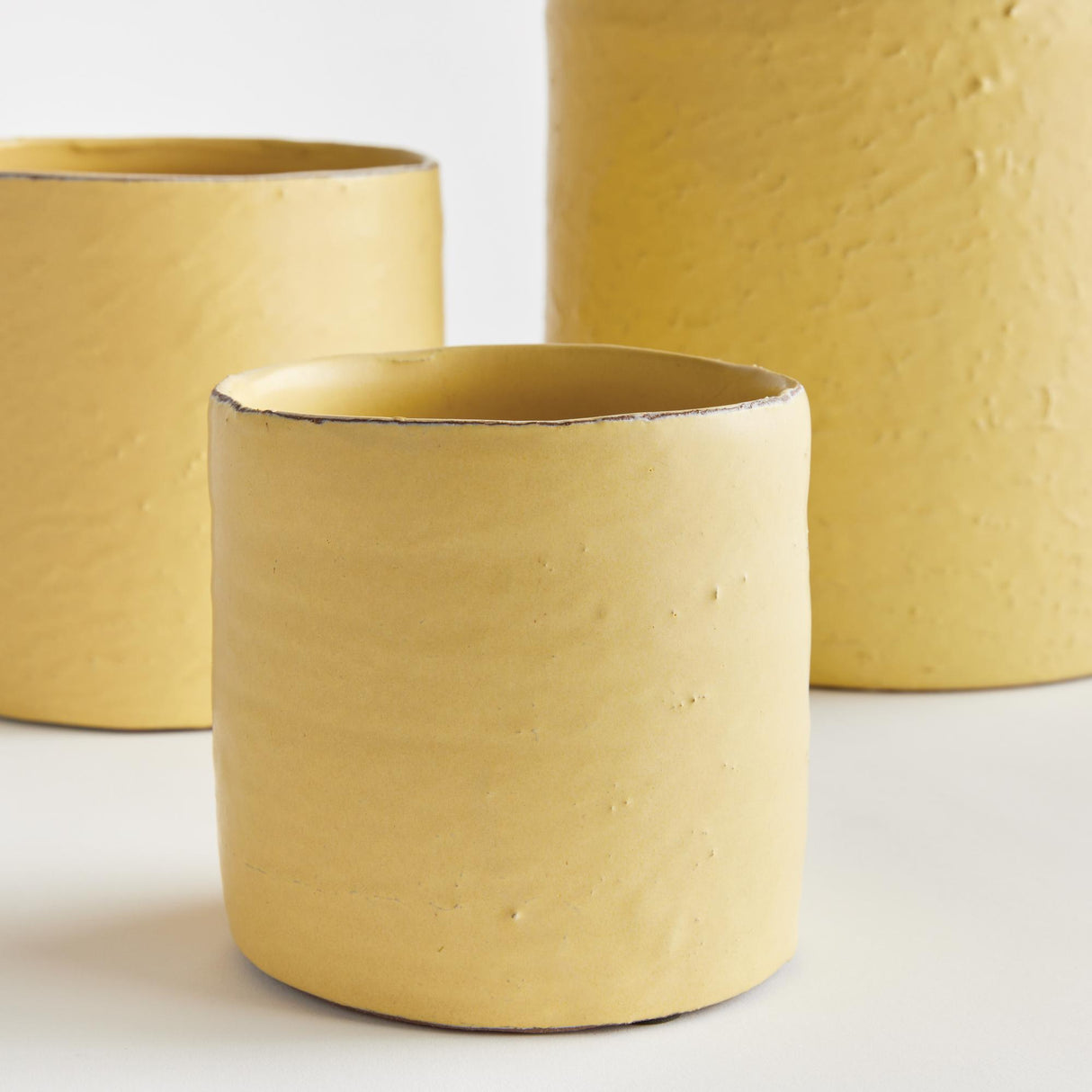 Napa Yellow STUDIO CACHEPOTS, SET OF 3