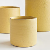 Napa Yellow STUDIO CACHEPOTS, SET OF 3
